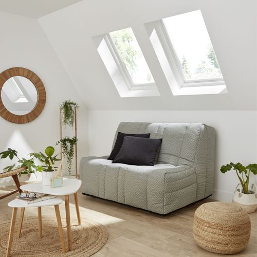 Housse BZ138 Slyde  Tissu Géométrik gris vue d'ambiance 1