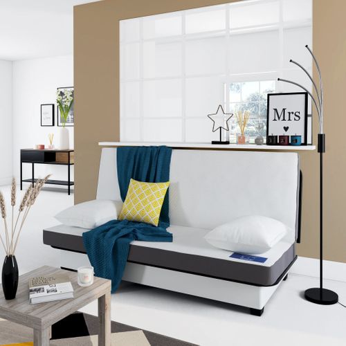 Banquette-lit clic-clac DUNLOPILLO TWISTER 28 KG 130 cm sans housse vue d'ambiance 1