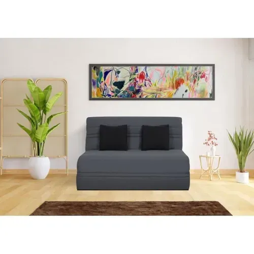 Banquette BZ 3 Places Gris Avec Matelas Mousse 13 Cm Et Couchage Quotidien