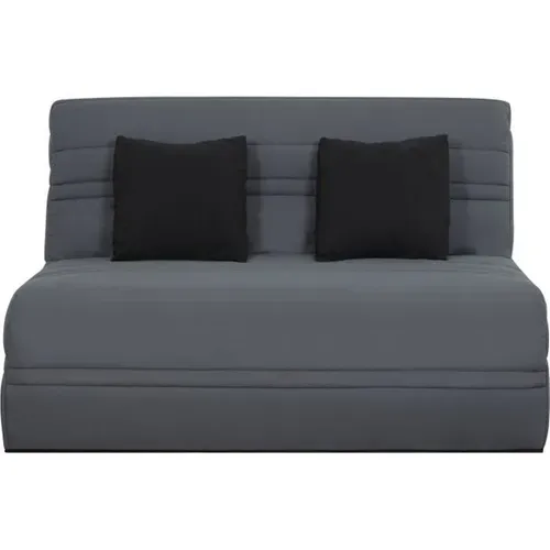 Banquette BZ 3 Places Gris Avec Matelas Mousse 13 Cm Et Couchage Quotidien