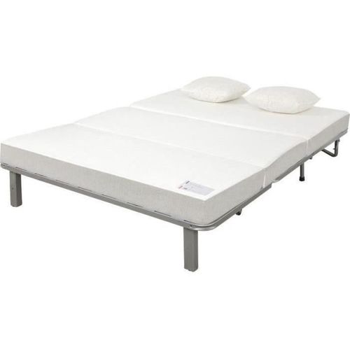 Canapé-lit Convertible 2 Places BZ Tissu Gris Perle 188x138