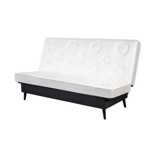 Banquette-lit clic-clac DOUCEUR tissu velours charbon vue de profil