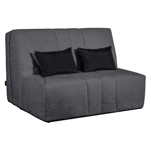 Banquette-lit BZ XL DOUCEUR tissu velours charbon vue 3/4