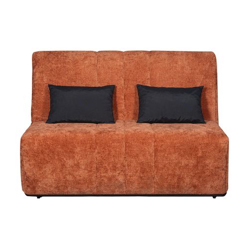 Banquette-lit BZ XL DOUCEUR tissu chenillé terracotta vue de face