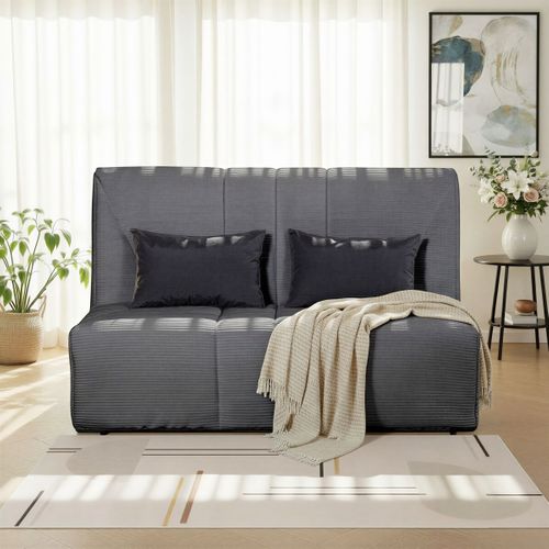 Banquette-lit BZ COCON tissu velours charbon vue d'ambiance 1