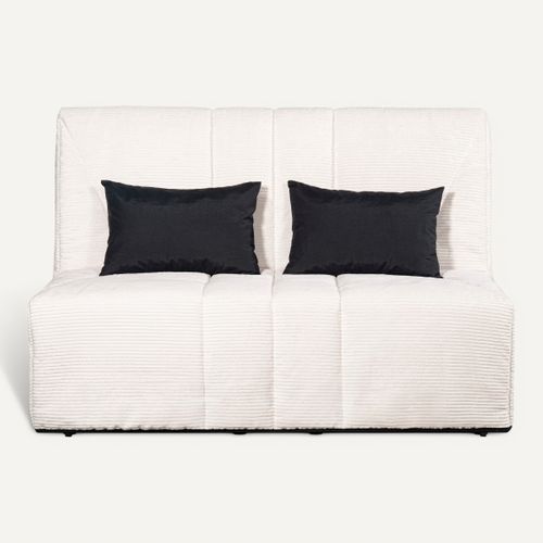 Banquette-lit BZ XL COCON tissu beige vue de face