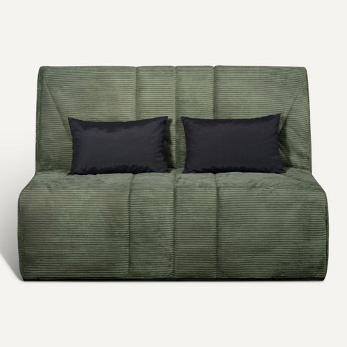 Banquette-lit BZ XL COCON tissu vert vue de face