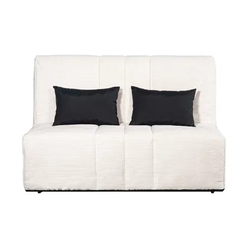 Banquette-lit BZ CARESSE tissu velours beige vue de face