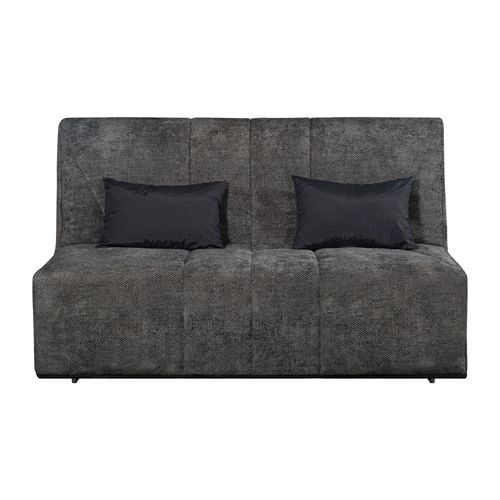Banquette-lit BZ CARESSE tissu chenillé anthracite
