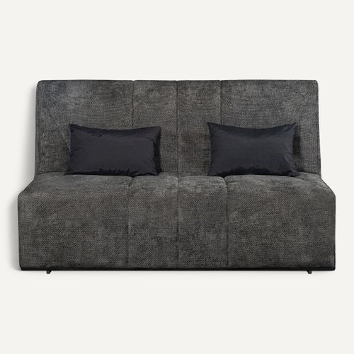 Banquette-lit BZ CARESSE tissu chenillé anthracite vue de face