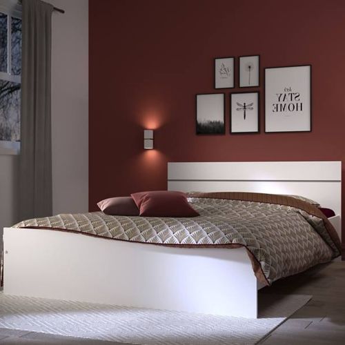 Lit 140x190 cm BRANCO blanc