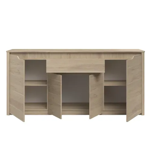 Buffet 4 portes 185 cm WENDY imitation chêne