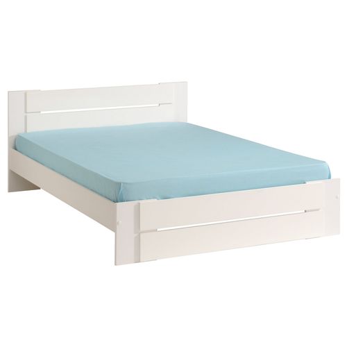 Lit 140X190 cm BIANCA blanc