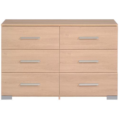 Commode 6 tiroirs EKKO imitation chêne