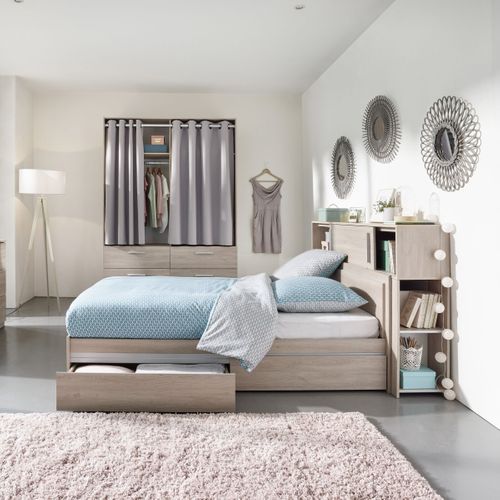 2 tiroirs de rangement EKKO imitation chêne