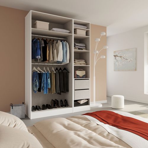 Caisson L50 x P59 x H232 cm Extenso Blanc