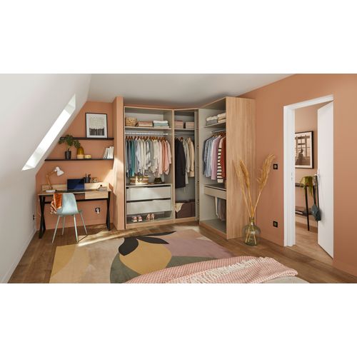 Lot de 2 tablettes L100 cm Extenso Textile lin