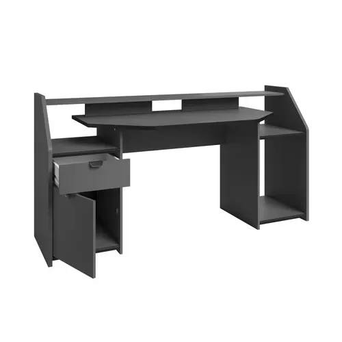 Bureau gamer LED DARKUSS gris noir