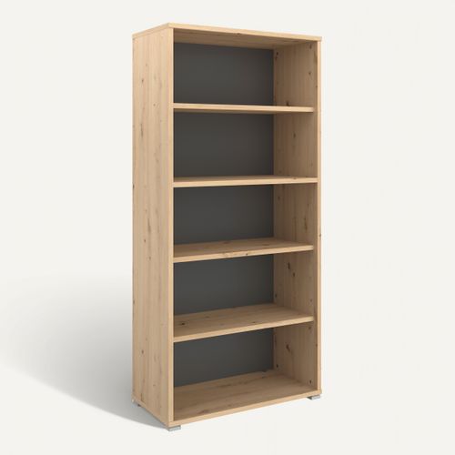 Bibliothèque H.175 cm START UP Imitation chêne vue 3/4