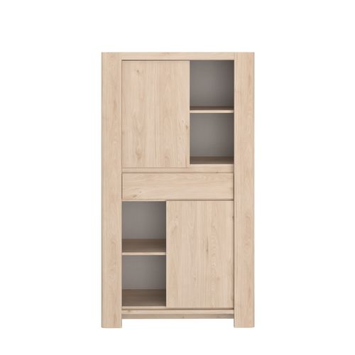 Buffet haut 2 portes H.161 cm PORTLAND imitation chêne