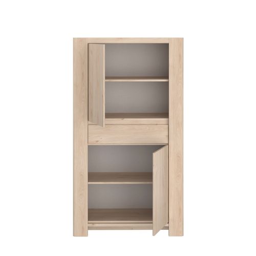 Buffet haut 2 portes H.161 cm PORTLAND imitation chêne