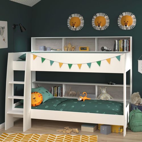 Lit superposé 2x90x200 cm TAYLOR blanc