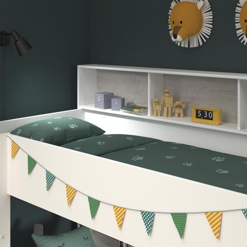 Lit superposé 2x90x200 cm TAYLOR blanc