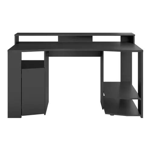 Bureau gamer LED RACER Noir vue de face