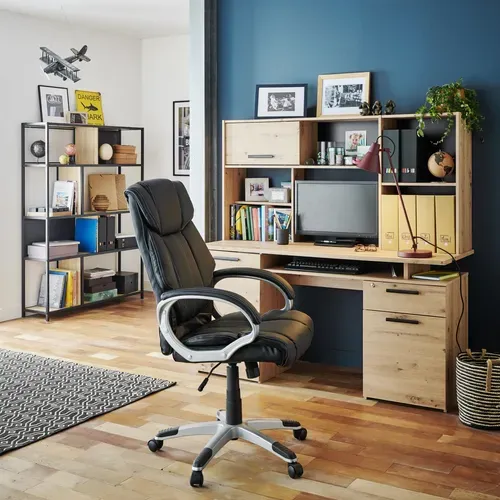 Réhausse de bureau MINISTER Imitation chêne artisan vue d'ambiance 1