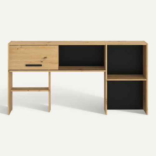 Réhausse de bureau MINISTER Imitation chêne artisan vue de face