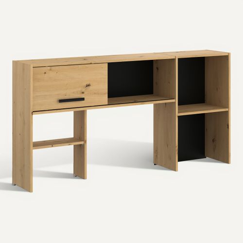 Réhausse de bureau MINISTER Imitation chêne artisan vue 3/4