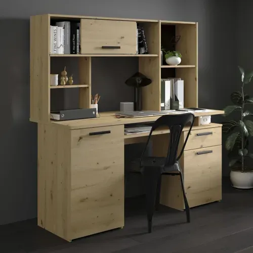 Bureau droit MINISTER Imitation chêne artisan