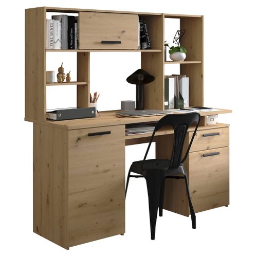 Bureau droit MINISTER Imitation chêne artisan