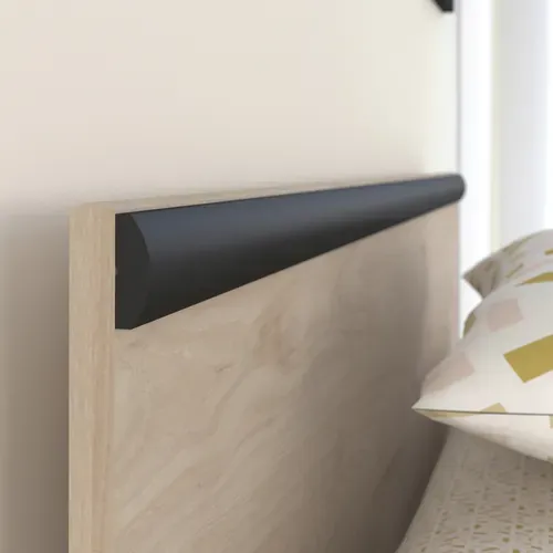 Lit 90x200 cm NASHVILLE imitation chêne et noir vue détaillée