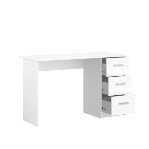 Bureau 3 tiroirs INDIRA Blanc