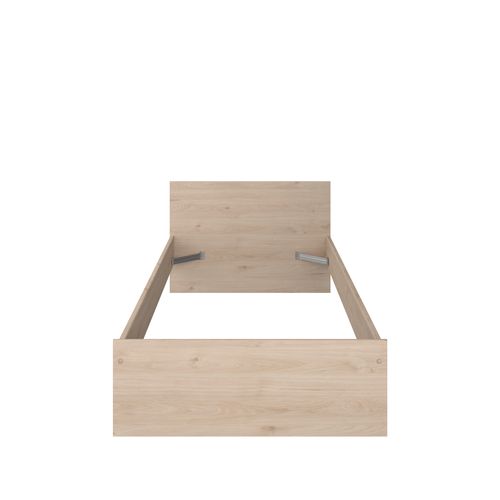 Lit 90 x 190 cm SHELTER Imitation chêne