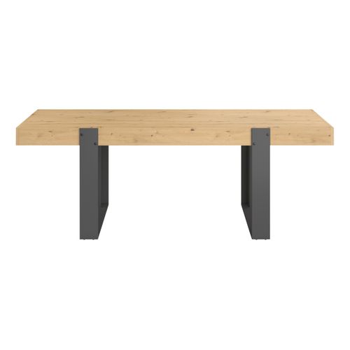 Table à manger L.223 cm STAN imitation chêne et gris