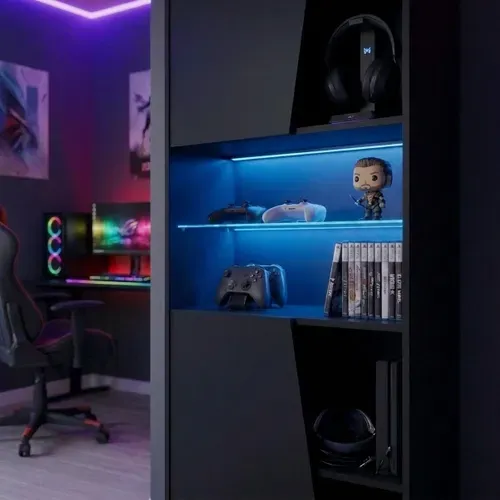 Bibliothèque gamer LED RACER Noire