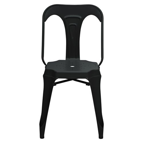 Chaise INDUSTRIEL 2 Noir vue de face