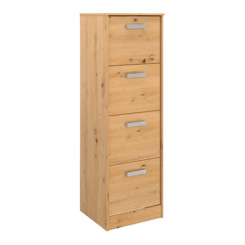 Classeur 4 tiroirs START UP Imitation chêne vue 3/4