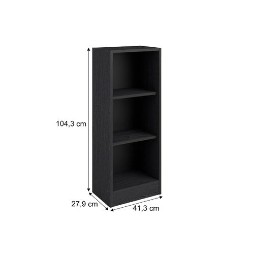 1/2 Bibus 2 tablettes MAYENCE Imitation chêne noir