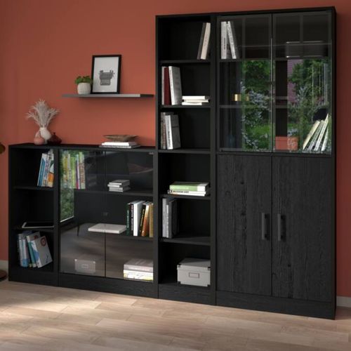 Bibus 2 tablettes MAYENCE Imitation chêne noir vue d'ambiance 1