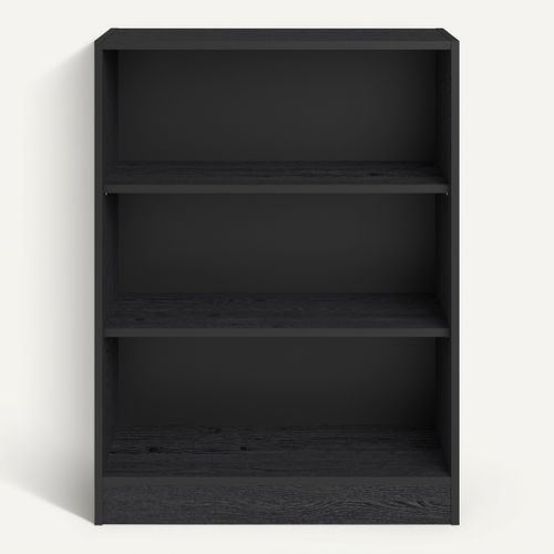 Bibus 2 tablettes MAYENCE Imitation chêne noir vue de face