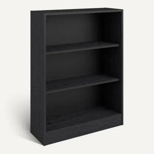 Bibus 2 tablettes MAYENCE Imitation chêne noir vue 3/4
