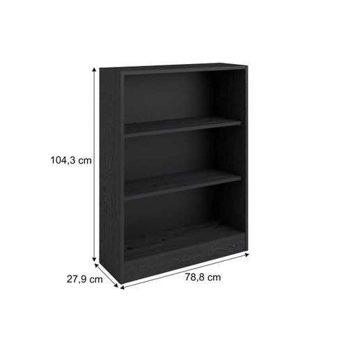 Bibus 2 tablettes MAYENCE Imitation chêne noir