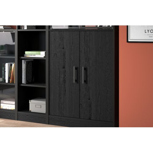 Lot de 2 portes MAYENCE Chêne noir