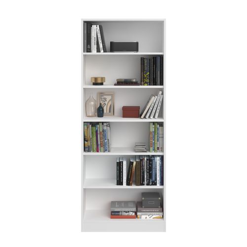 Bibliothèque 5 tablettes MAYENCE Blanc