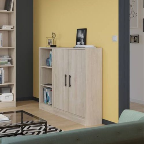 1/2 Bibus 2 tablettes MAYENCE Imitation chêne vue d'ambiance 1