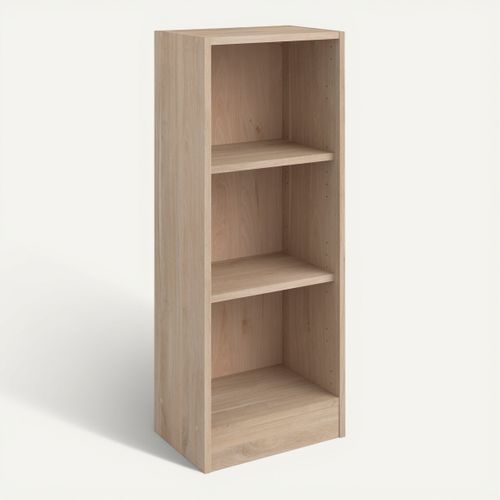 1/2 Bibus 2 tablettes MAYENCE Imitation chêne vue 3/4