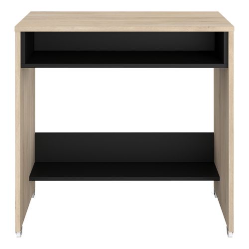 Console informatique INDEX imitation chêne et noir